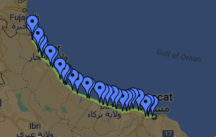 Oman Bus Route 43 Map