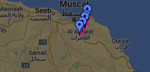 Muscat Bus Route 5, From Al Amerat to Ruwi Bus Station