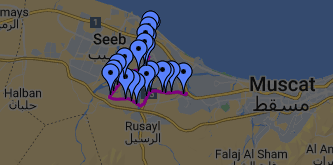 Muscat Bus Route 6, Burj Al Sahwa – SQU to Al Khoud
