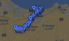 Muscat Bus Route 9, From Al Azaiba Bus Station to Misfa Industrial Area 1