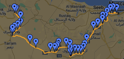 Muscat InterCity Bus Route 54, From Yanqul to Muscat 1