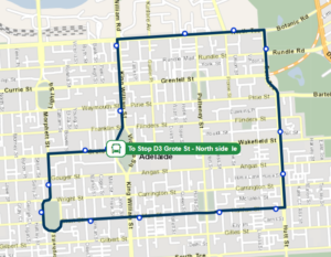 Adelaide Bus Route No: 99C (Free Buses) runs from City to Anti ...