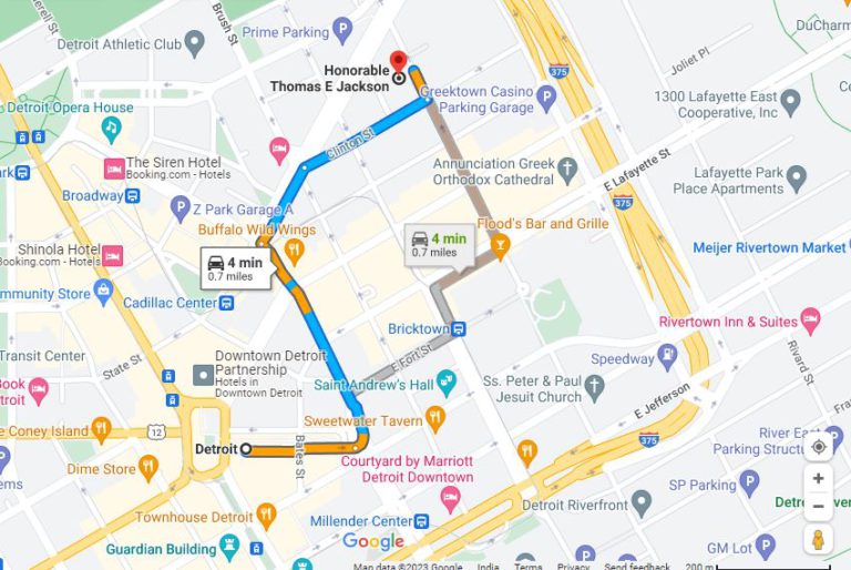 US Mega Bus Route No I482 Runs from Detroit to Jackson Timetables