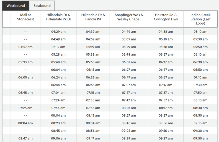 Marta bus Route no: 111 Snapfinger Woods (Vice - Versa) in Atlanta ...